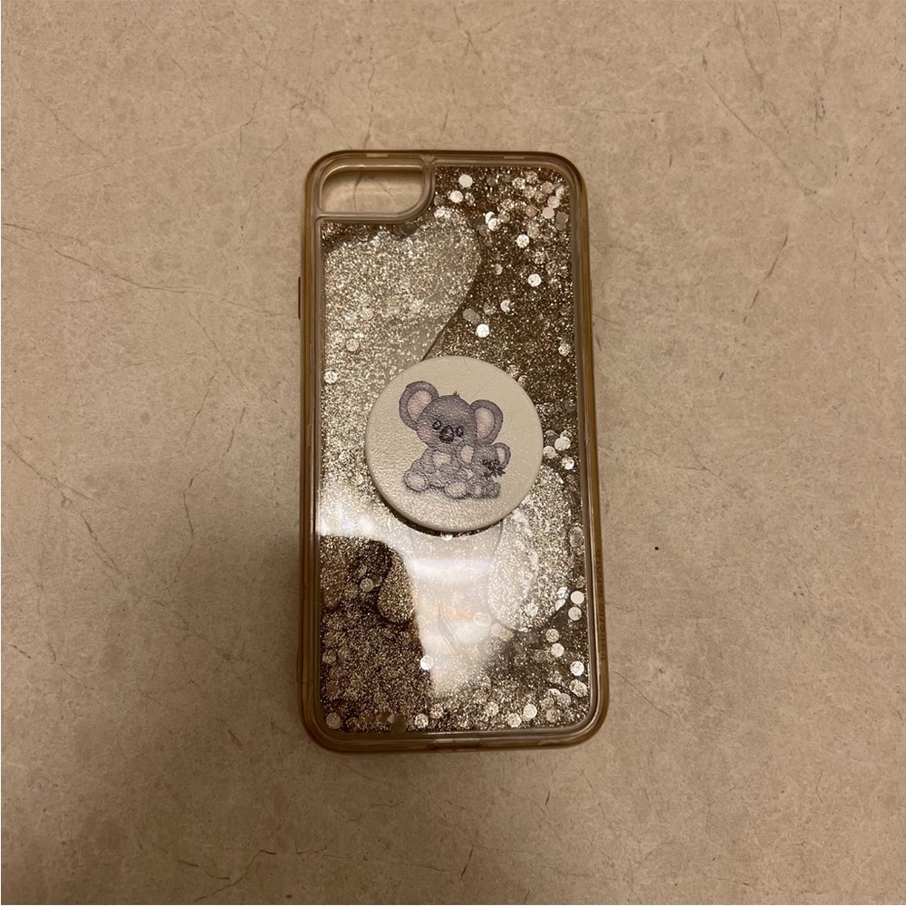 iPhone 6 clear glitter case